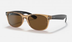 Ray Ban New Wayfarer Bicolor Women's Sunglasses Brown | WX1584962